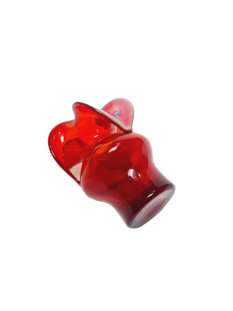 Vintage vase by Czesław Zuber for Sudety Glassworks, Poland, 1970s