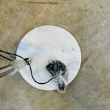 Orange round floor lamp