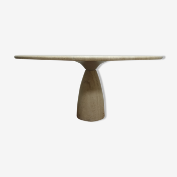 Travertine design round table Peter Dreanert 1970