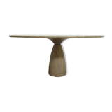 Travertine design round table Peter Dreanert 1970