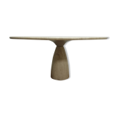 Travertine design round table Peter Dreanert 1970