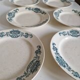 Set of 6 deep plates in Terre de fer, Lutece Longchamp model