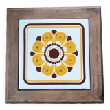 70s earthenware tile trivet