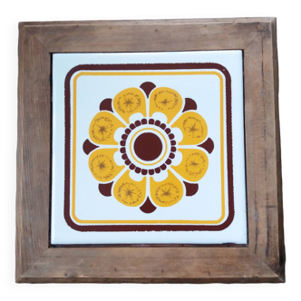 70s earthenware tile trivet