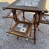 Bamboo earthenware table
