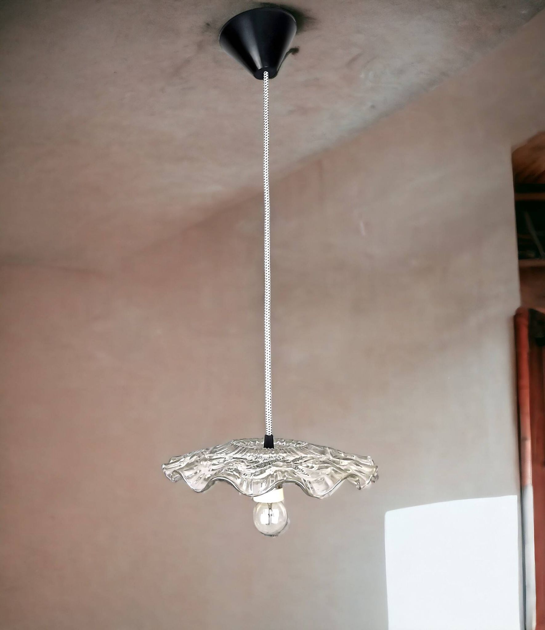 Lampe suspendue de cuisine en verre transparent Farmhouse