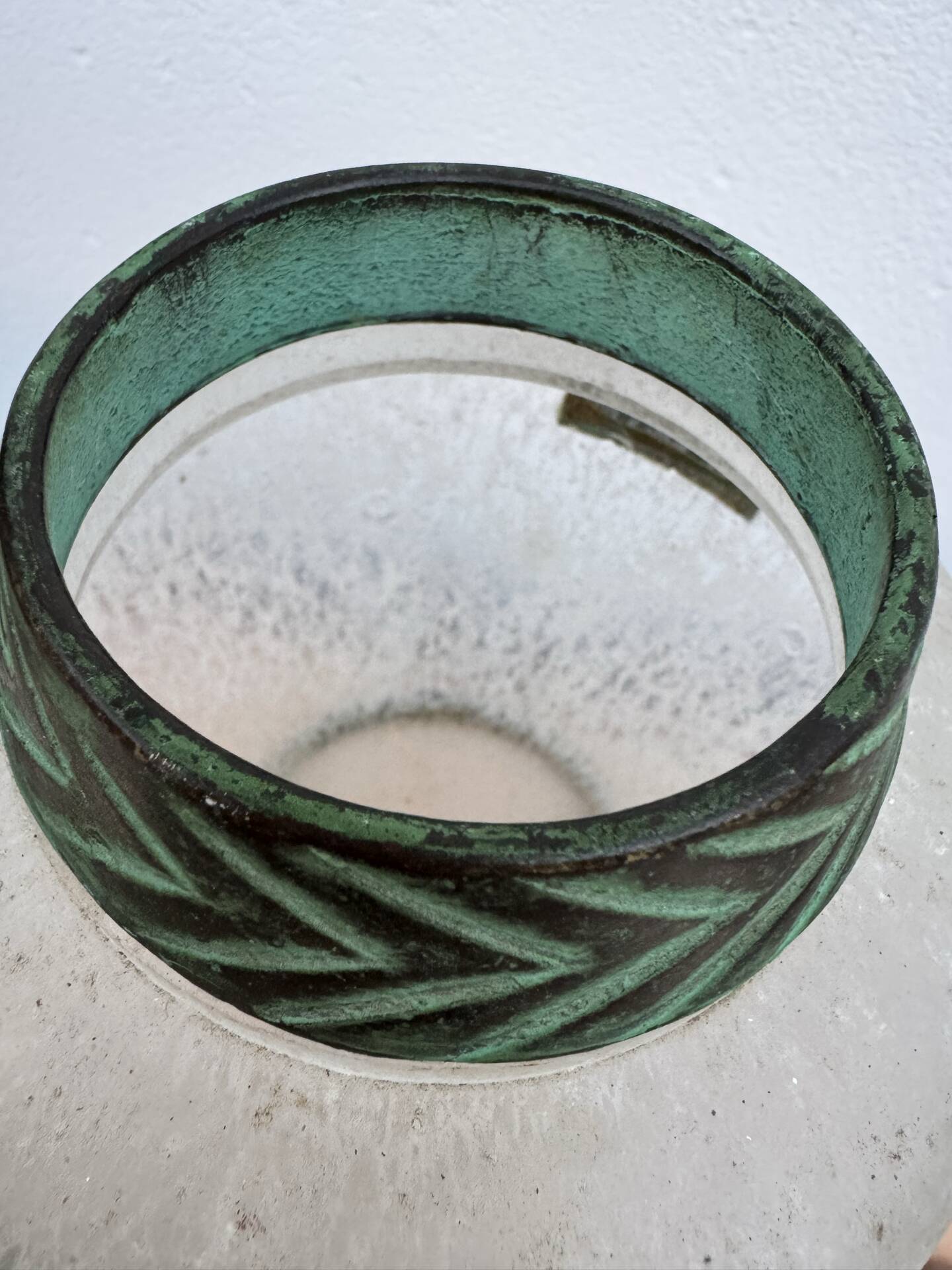 Vase verre Murano Scavo années 80