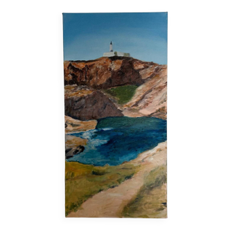 Tableau le phare de Belle Île en lert