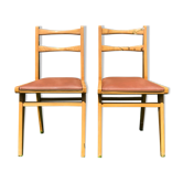 Pair of vintage sky camel chairs