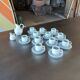 12 bistro coffee cups and 2 pots