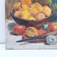 Tableau à la gouache nature morte aux artichauts
