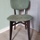 Green boucle Scandinavian chairs