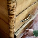 Old black marble chest of drawers