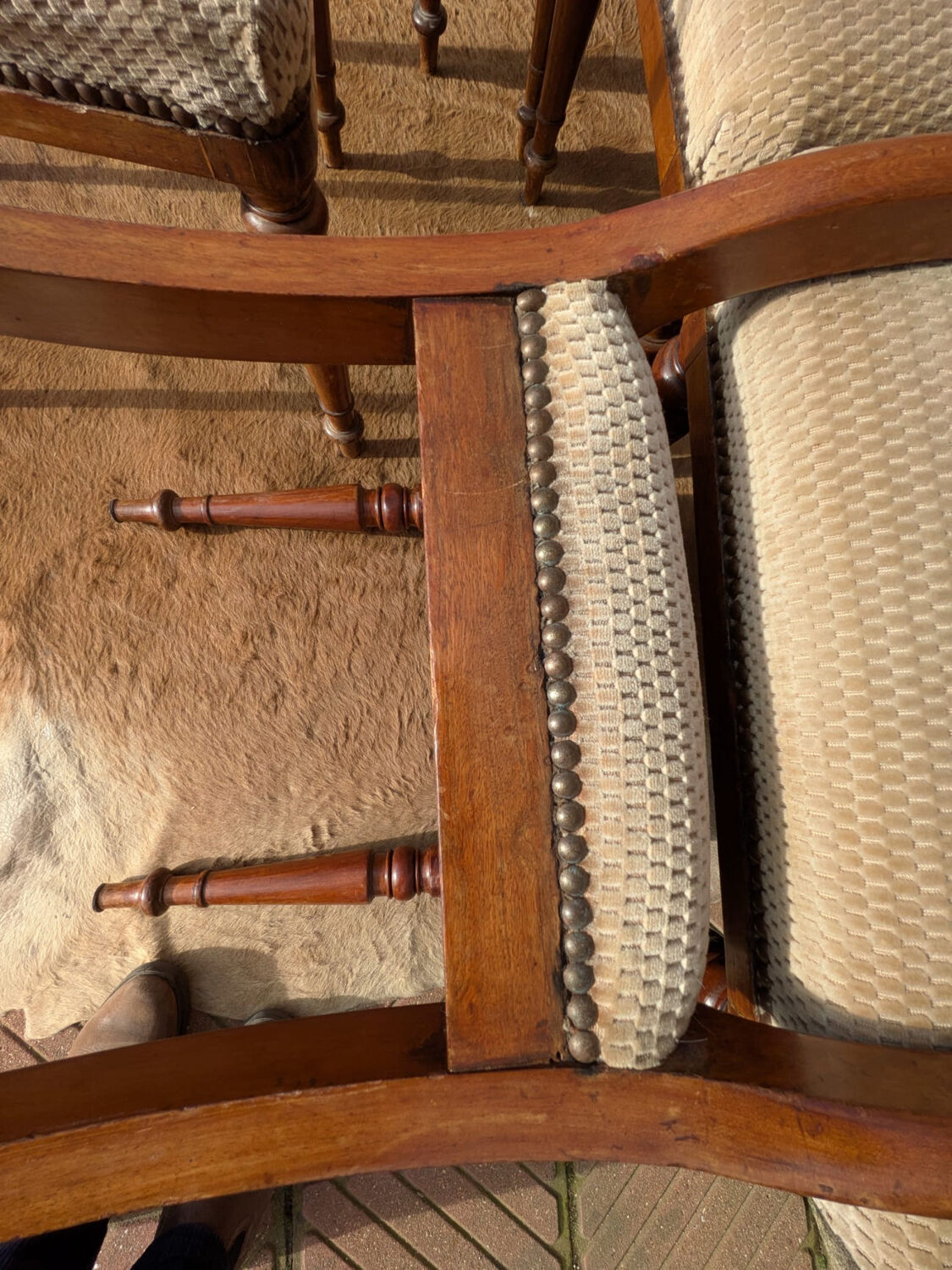 Set of mahogany chairs