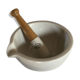 Porcelain mortar with pestle