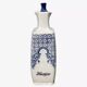 Vinaigrier XIXème bouteille à décor bleu et blanc
