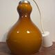 70s pear pendant light brown opaline
