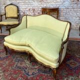 Sofa in natural wood style Louis XV XIX th century