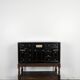 17th-century blackened wooden Flemish cabinet