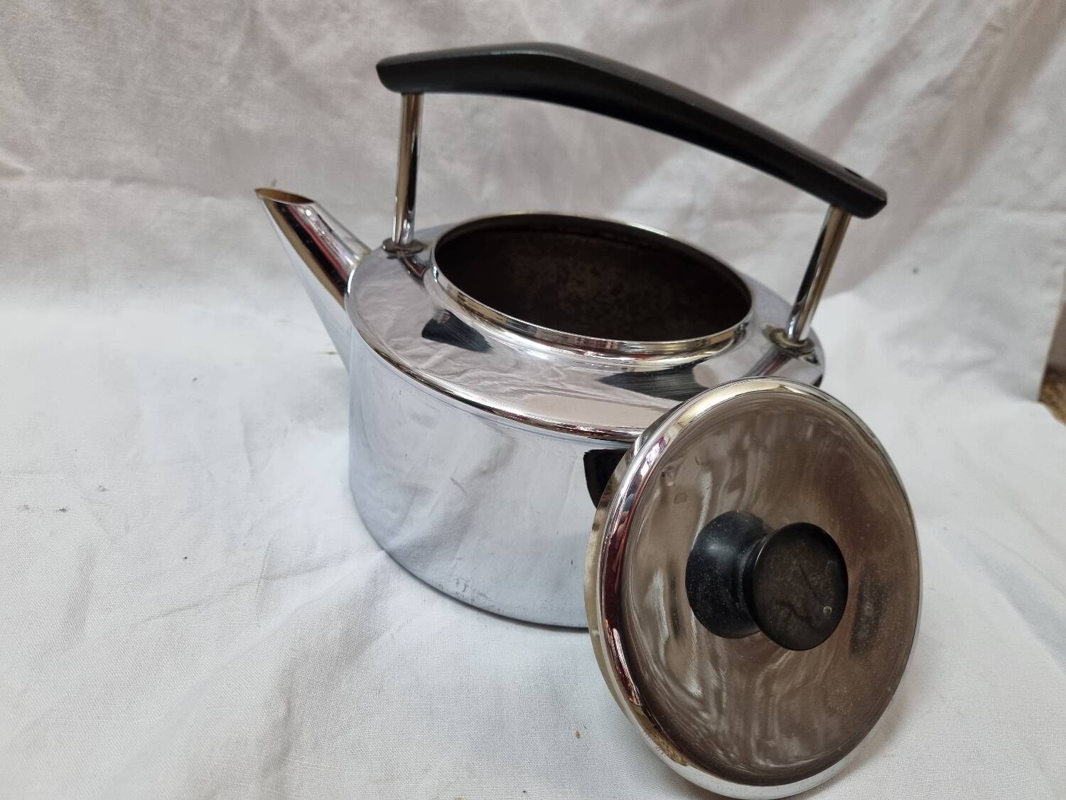 Vintage chrome copper kettle from 1960/70