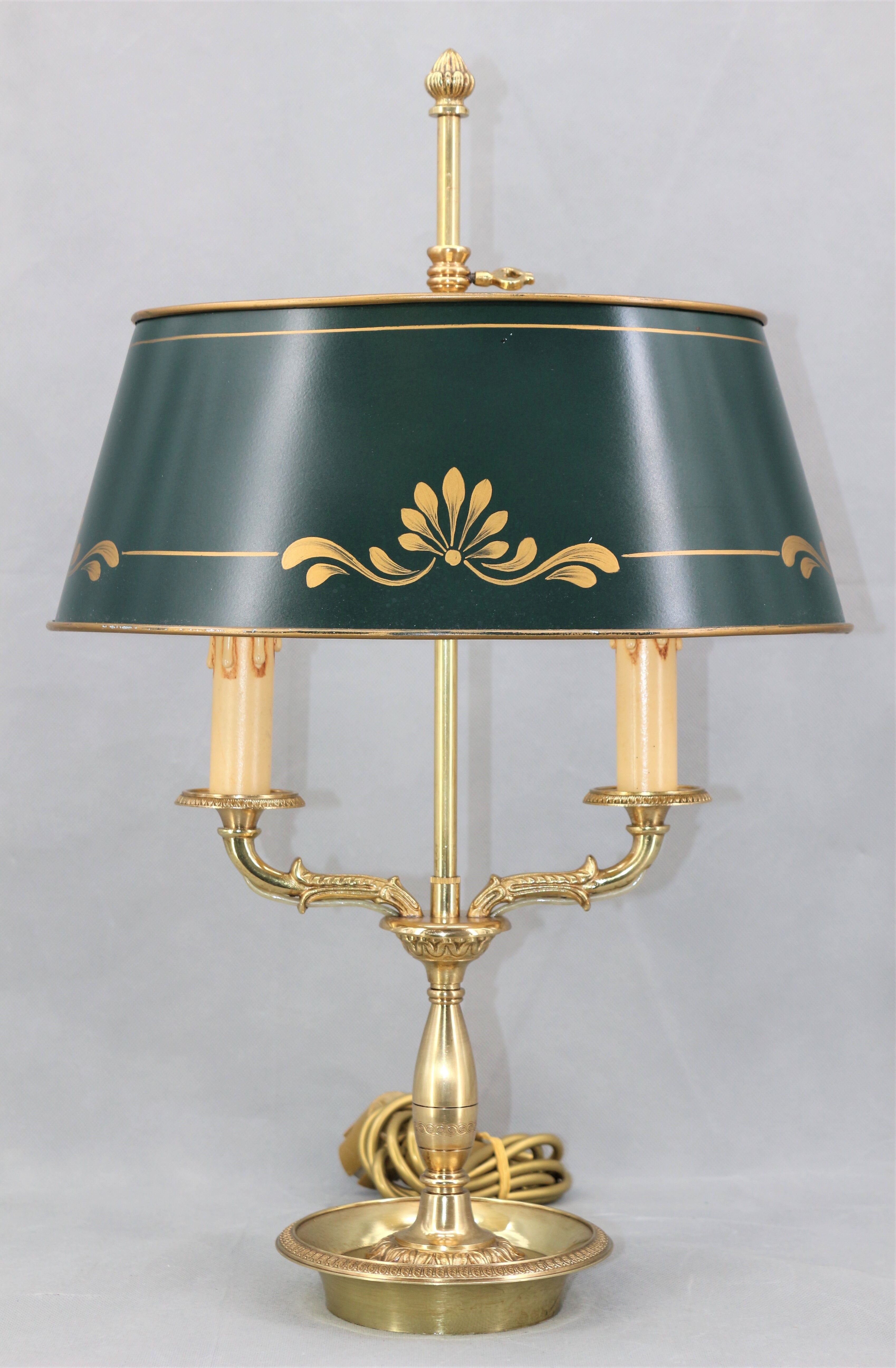 Hot water bottle lamp in solid bronze gilded empire style Lucien Gau