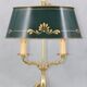 Hot water bottle lamp in solid bronze gilded empire style Lucien Gau