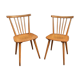 Pair of Scandinavian beech bistro chairs