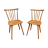 Paire de chaise bistrot scandinave en hêtre