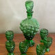 Liquor decanter and grape bunch shaped glasses