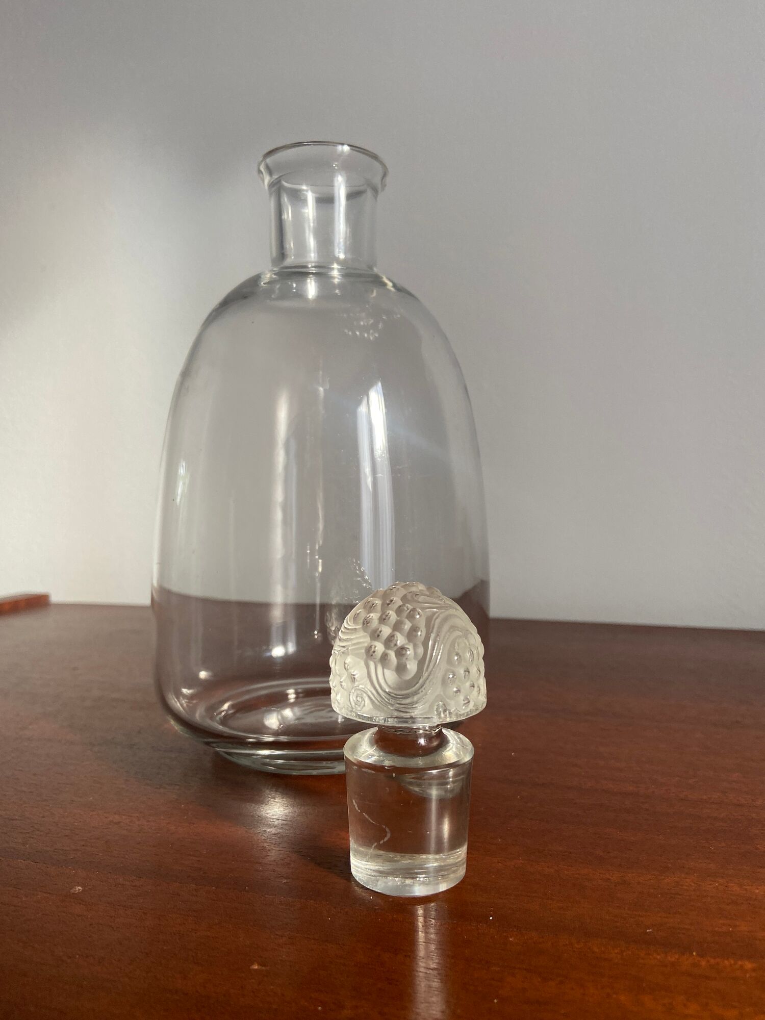 Crystal port decanter by René Lalique around 1925