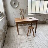 1950s walnut bistro farmhouse table