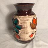 Vase ancien en céramique fleur france galerie vintage