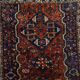 Antique Persian Shiraz carpet, 1900s, 225x162 cm