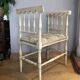 Straw-seated bench, late 19th/early 20th century (formerly a piano bench)