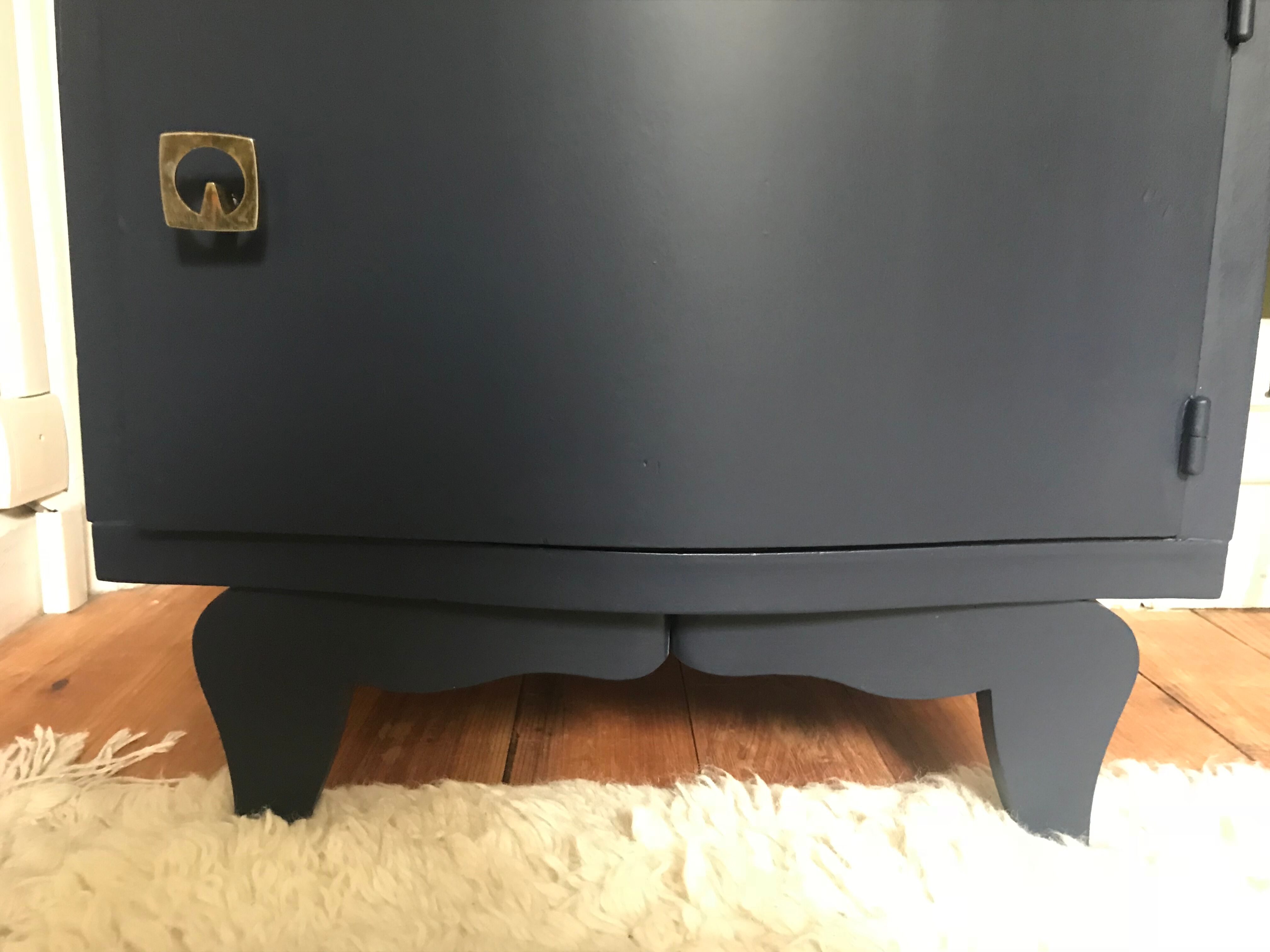 Midnight blue bedside table