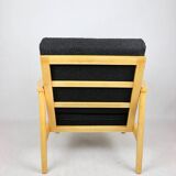 Fauteuil boucle noir danois, 1970s