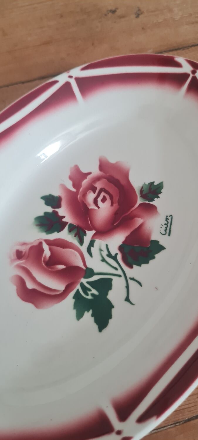 Pair of earthenware serving dishes