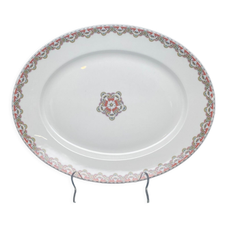 Plat ovale en porcelaine Limoges collab Bernardaud