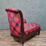 Napoleon iii era recamier bench in mahogany