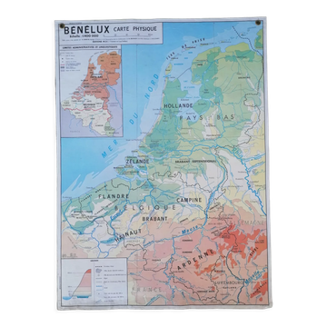 Ancienne carte MDI Bénélux et Îles Britanniques