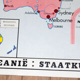 Old school map the world - Oceania