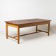 Large work / industrial / farm table, patinated wood, Czechoslovakia