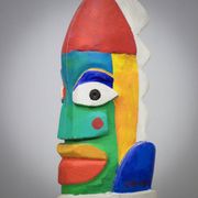 Group of unique vibrant sculptures by Clemens Briels, Netherlands 1990s