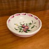 Earthenware bowl from Desvres, Strasbourg decoration, handmade