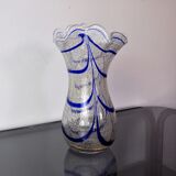 Blue seguso vase in murano glass, Italy, 1960