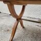 Table basse style bateau en acajou blond