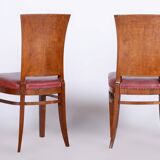 Six Art Deco Chairs, Walnut, Restored, Original Upholstery, France, 1920s