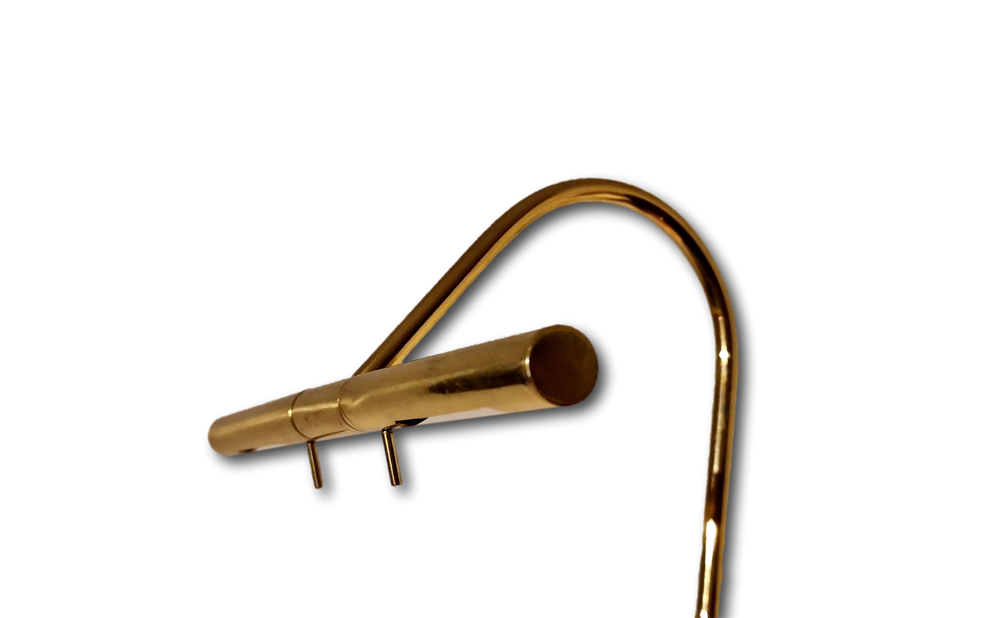 Adjustable brass bedside lamps, Italy, 1980s