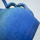 Vintage blue gradient ceramic vase