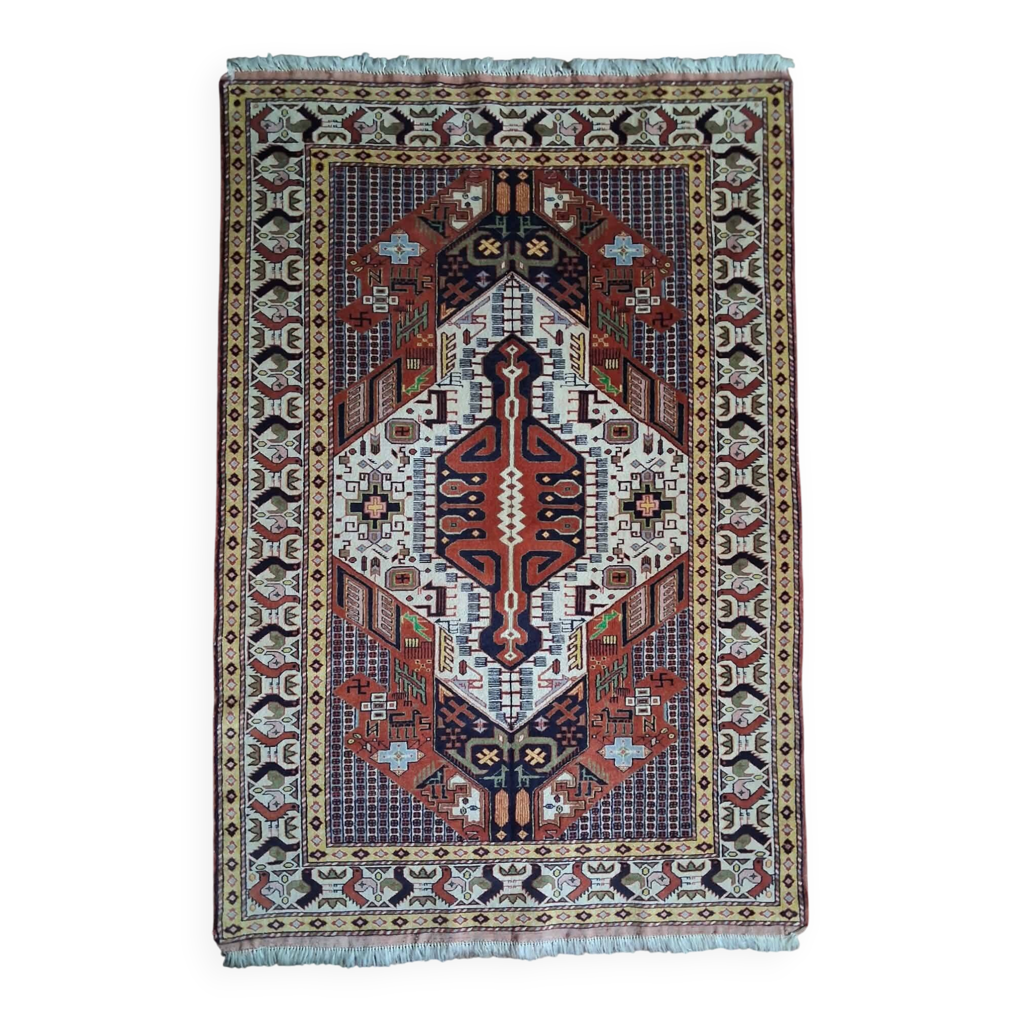 Handmade Persian Gutchan rug 192x128cm